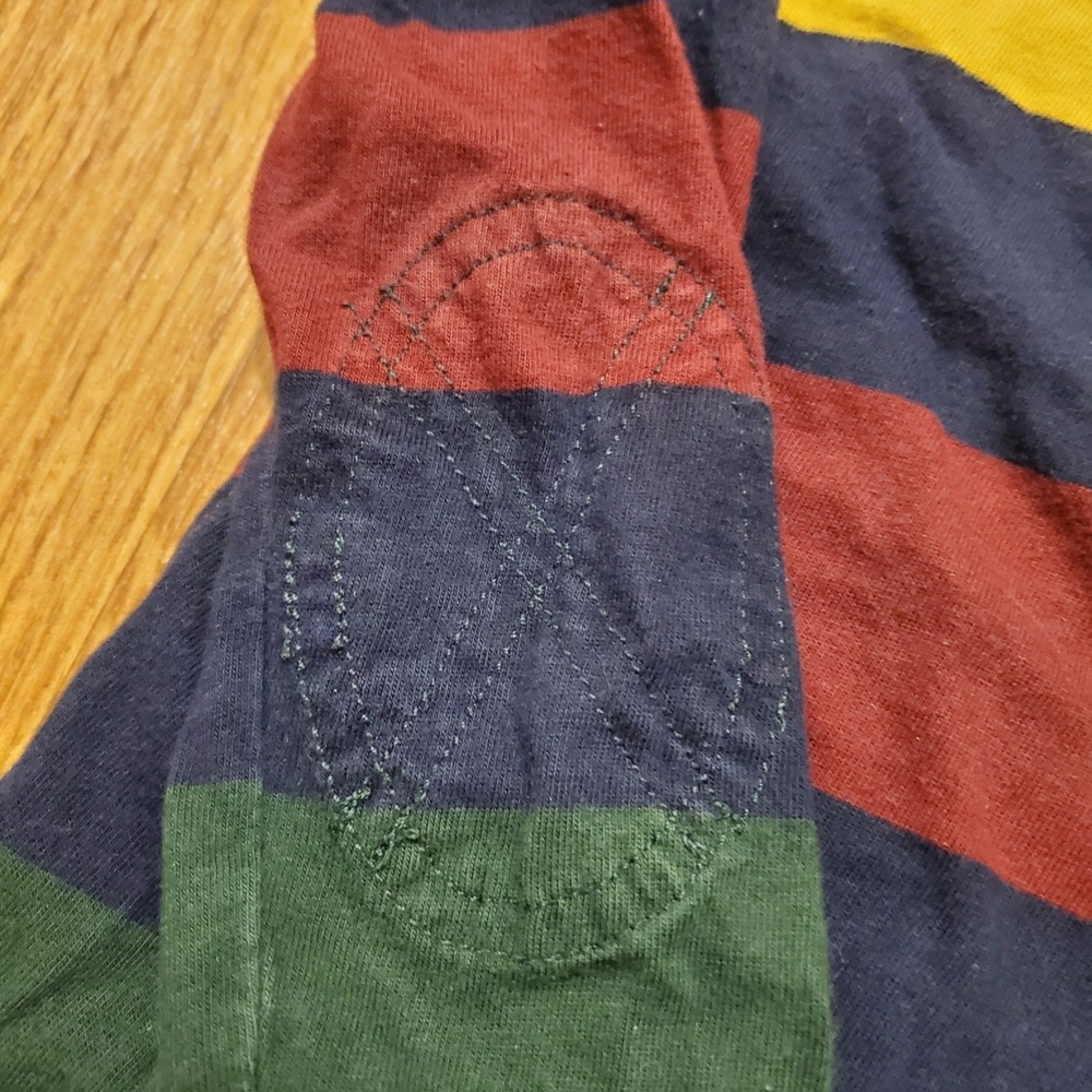 Polo Ralph Lauren Rugby Shirt Boys 5 Multi-Color Striped Long Sleeve Preppy - Picture 4 of 7
